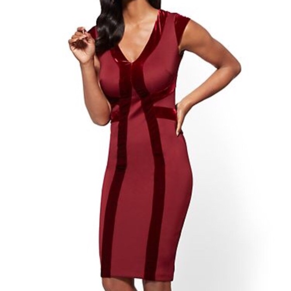 New York and Company velvet stripe dress - Picture 1 of 7